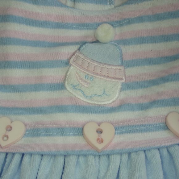 3 for $18...Peaches N Cream Snowman Dress - Picture 2 of 4